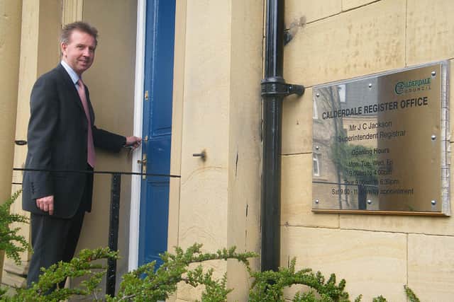 Flashback: Calderdale’s Superintendent Registrar, John Jackson locks the door for the last time on April 14 2009 as the Calderdale Register Office in Carlton Street, Halifax, closed after more than 130 years at the premises. Staff moved to new offices at Spring Hall, Halifax.
