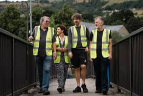 Calderdale councillor Scott Patient, third from the left, with fellow volunteer flood wardens in Mytholmroyd