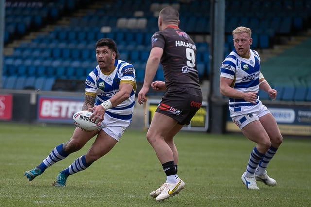 4. Adam Tangata of Halifax during the Betfred Championship match between Halifax Panthers and Sheffield Eagles