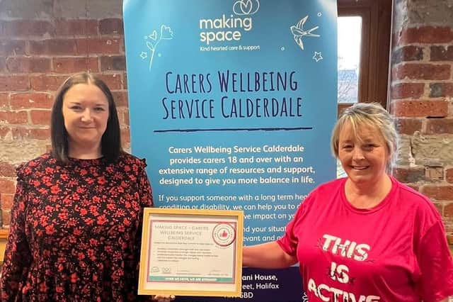 Making Space Carers Wellbeing Service Calderdale provide carers with an extensive range of resources and support.
