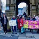 Campaigners against the wind farm proposals lobbied councillors at Halifax Town Hall before a recent council meeting
