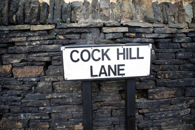 Rural road: Cock Hill Lane, Shelf
