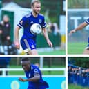 Florent Hoti, Aaron Cosgrave, Ryan Galvin and Andrew Oluwabori (clockwise from top left), some of Town's new signings this summer. Photos: Marcus Branston