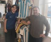 Luca Finelli and his dad Dean at their shop in the Piece Hall