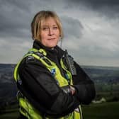 Actress Sarah Lancashire stars at police sergeant Catherine Cawood in Happy Valley