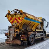 A gritter in the snow