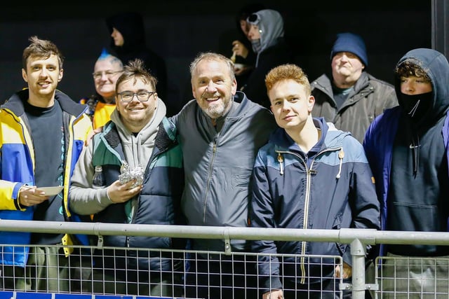 Who can you spot amongst these Stags fans at Harrogate?