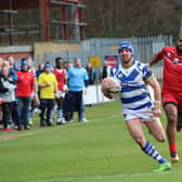 Louis Jouffret races clear to open the scoring in Fax's 26-18 victory over London Broncos.