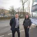Operations manager Craig Turner with driver Katharina Vanderstock with the 501 service connecting Calderdale Royal Hospital and Huddersfield Royal Infirmary. The new service will be launched on Sunday, February 18