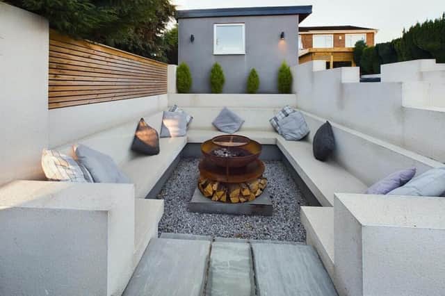 A firepit with ample seating for social gatherings with family and friends forms part of the outdoor facilities.