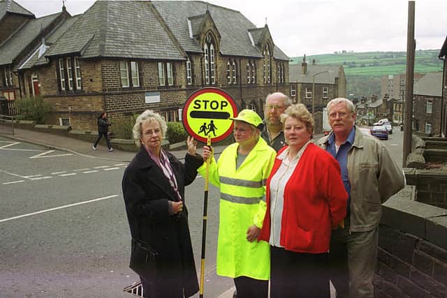 Alice Mahon MP helping the fight for a school crossing in Sowerby Bridge