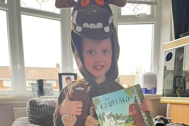 Four-year-old Will as The Gruffalo.