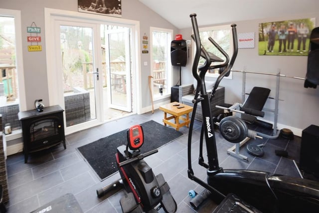 A home gym is one option for this versatile space.
