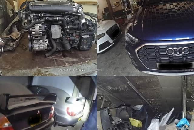 West Yorkshire Police officers uncover a a suspected chop shop in Calderdale.