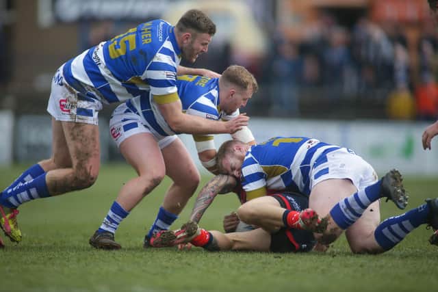 Halifax Panthers in action against Featherstone Rovers last weekend.