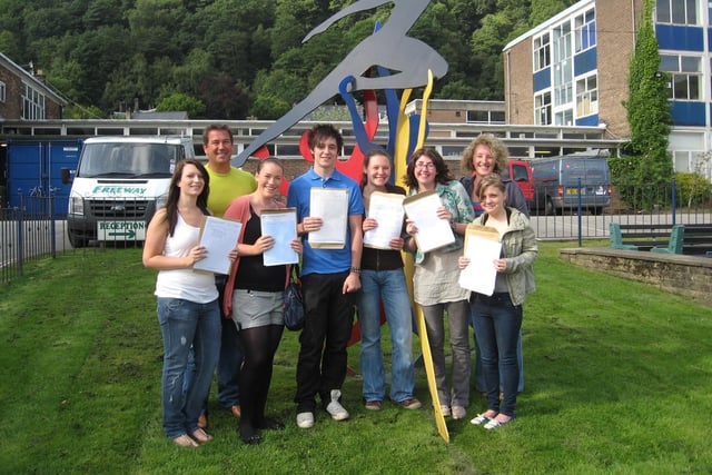 A Level results day at Todmorden High School.