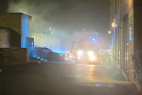 The fire service in attendance in the Silk Mill area of Elland. Picture by Danny Grayson
