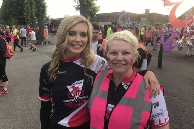 Sara Grimshaw met Countdown's Rachel Riley taking part in a fundraising even for women's cancer charities