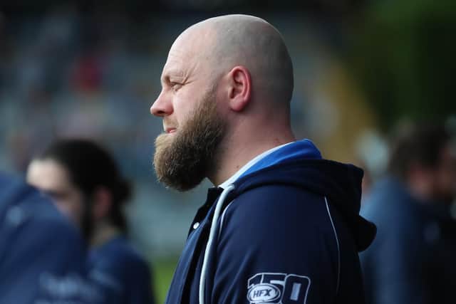 Halifax Panthers’ head coach Simon Grix has admitted there was ‘sense’ in the decision to move the club’s televised home clash with runaway Championship leaders Featherstone Rovers to Sunday, August 6 (kick off 5.30pm). (Photo by Simon Hall)