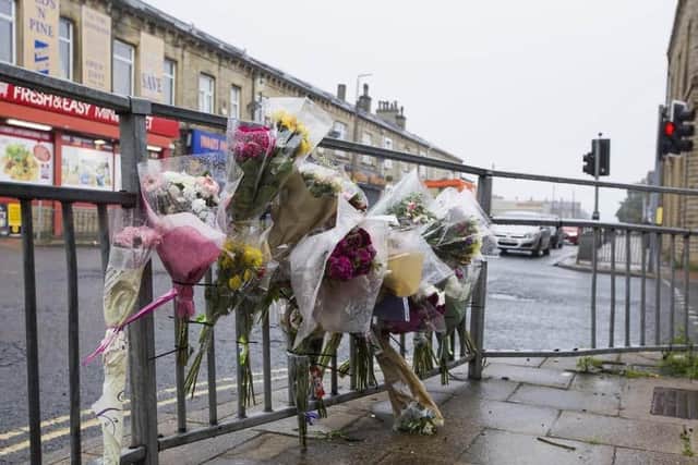 Floral tributes to Sonya Majid left at the scene of the accident