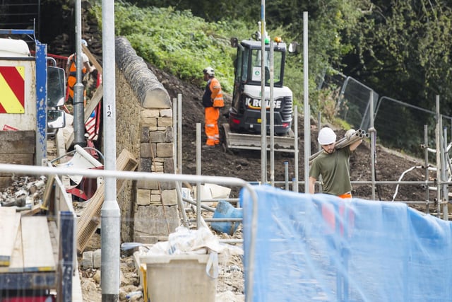 A629 roadworks, Salterhebble.