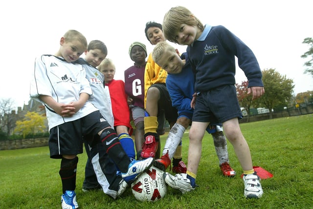 Inter-school football competition at Holy Trinity CE Primary School, Halifax
From the left, Lewis Horne, seven, from Sacred Heart, Joe Walsh, six, from Holy Trinity, Jack Lumb, six, from St Mary's, Jaden Minto, six, from Savile Park, Zain Mirza, seven, from Parkinson Lane, Bailey Dawson, six, from Bolton Brow, and Jake Stackhouse, six, from All Saints