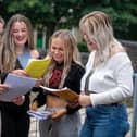 A-levels: These are the main national statistics from today's exam results. Picture shows people collecting their results
18 August 2022.  Picture Bruce Rollinson