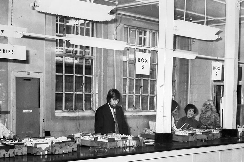 Inside the old Halifax employment exchange pictured in 1971.