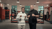 Mr Dipoti with Nicola Adams at Northern Powerhouse Boxing Academy.