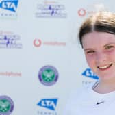 Young Brighouse tennis starlet Holly Hull.