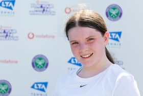Young Brighouse tennis starlet Holly Hull.