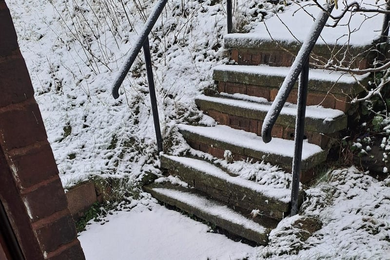 Snowy steps shared by Rebecca Naylor