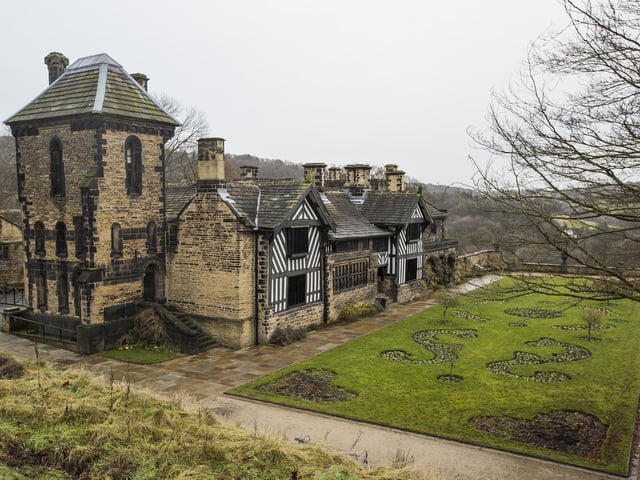 The hall was built in 1420 and was transformed by Anne Lister in the 1800s. The hall and outbuildings are believed to be haunted by previous owners. Many orbs have been caught on camera.