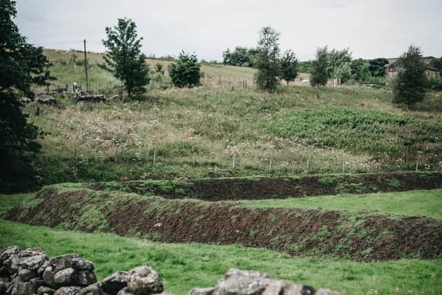 An attenuation basin in Calderdale, as an example of natural flood management (NFM). Picture: Mark Radcliffe/Calderdale Council