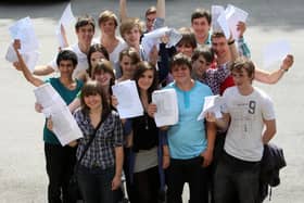 Students at Crossley Heath, Halifax with top results.
