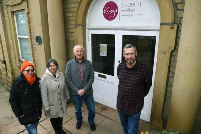 Pictured at King's Church, Halifax, are from the left; Olena Bezlepkina, Mandy Cioch, Paul McMahon and Paul Blakey