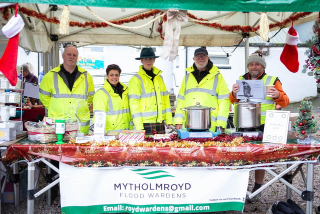 Mytholmroyd Flood Wardens at the Light Up the Valley event at Mytholmroyd Community Centre