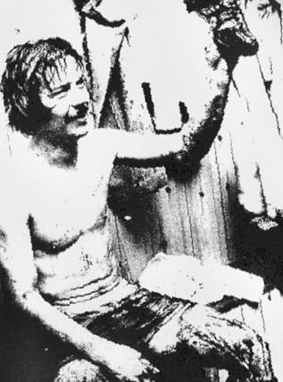 Paul Hendrie after Town beat Man City in the FA Cup, January 5, 1980
