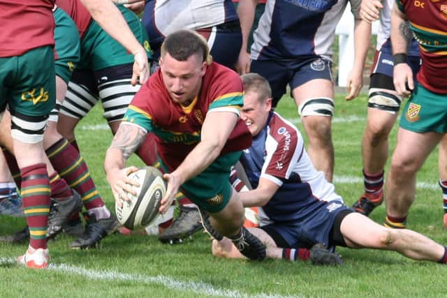 Jason Merrie scored the first try for Heath in their win away to Paviors. Picture: Dave Garforth