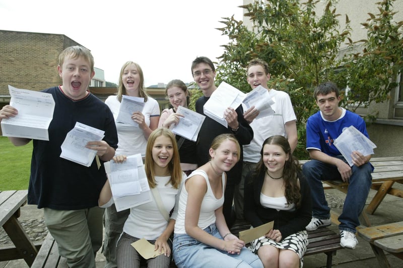 Successful GCSE pupils at Calder High school.
