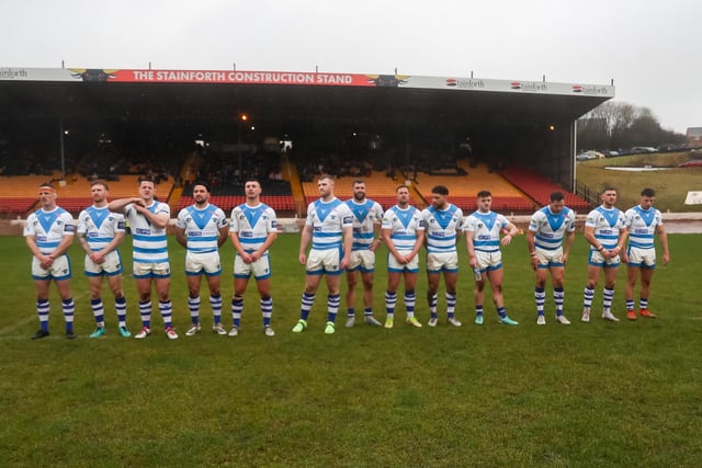 Fax line-up before taking on Bradford Bulls at Odsal on Christmas Eve