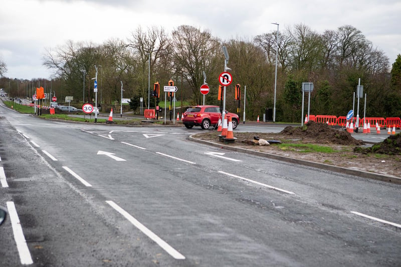 The new traffic lights have been put up, with the council confirming that surfacing and lining works are due to start this week (week commencing March 11).