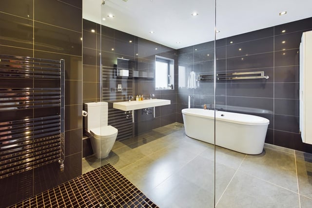 One of the contemporary style bathrooms.
