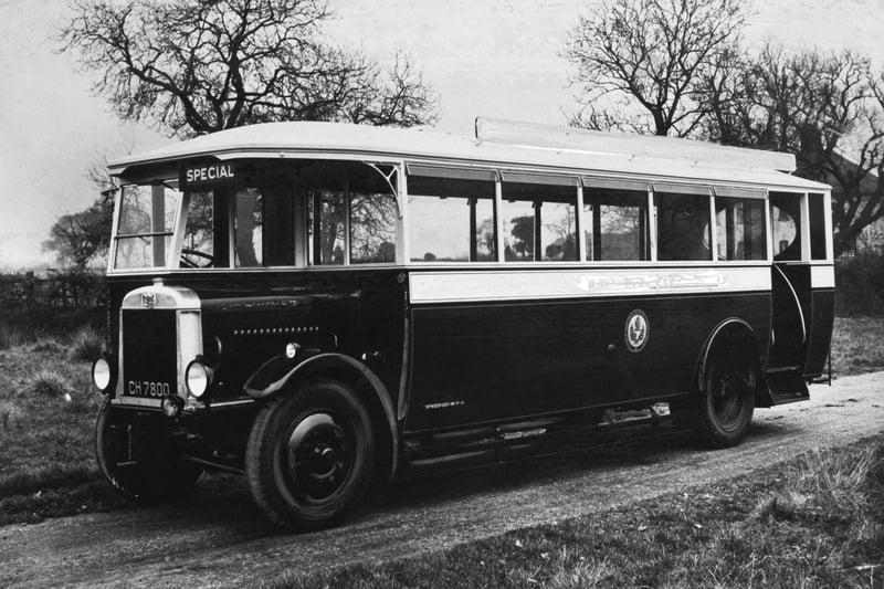 The first bus to be run between Halifax and Rochdale over Blackstone Edge.