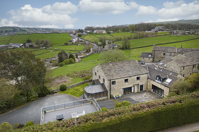 An overview of the property and its scenic surroundings.