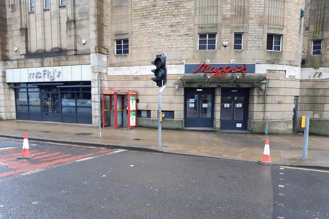 Maggie's and Mcfly's in Halifax town centre have gone on the market