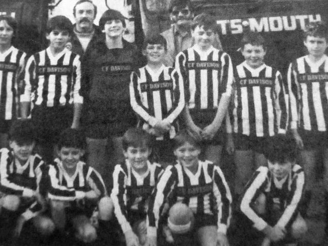 Portsmouth Lads League Junior III. Back (from left): Standing: Bockett, A Ford, C Smith, K Shiers, K O’Toole, P Derbyshire, D Cook. Front: G Presdee, L Pafitt, S Brewer, B Williams, S Stacey. Also pictured are manager Steve Brewer and sponsor Chris Davison