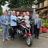 Stuart Stirrat, seen here with Tim Wood of the Old Colonial in Mirfield, set off on his epic The Big RAFA Ride on Friday, August 4 from the Halifax branch. His journey will see him ride 2,500 miles and visit 60 RAFA locations.