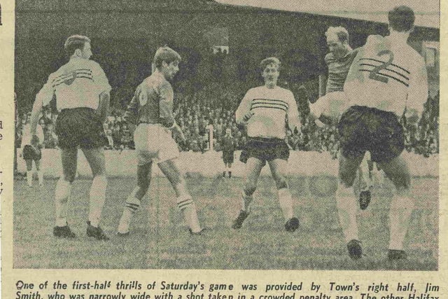 A Courier clipping of Halifax v Darlington from August 1967