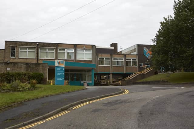 A look outside St Catherine's High School after it was transformed into Ackley Bridge College for the Channel 4 series Ackley Bridge